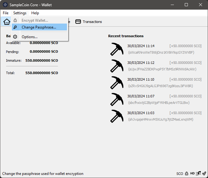 Изменение пароля
